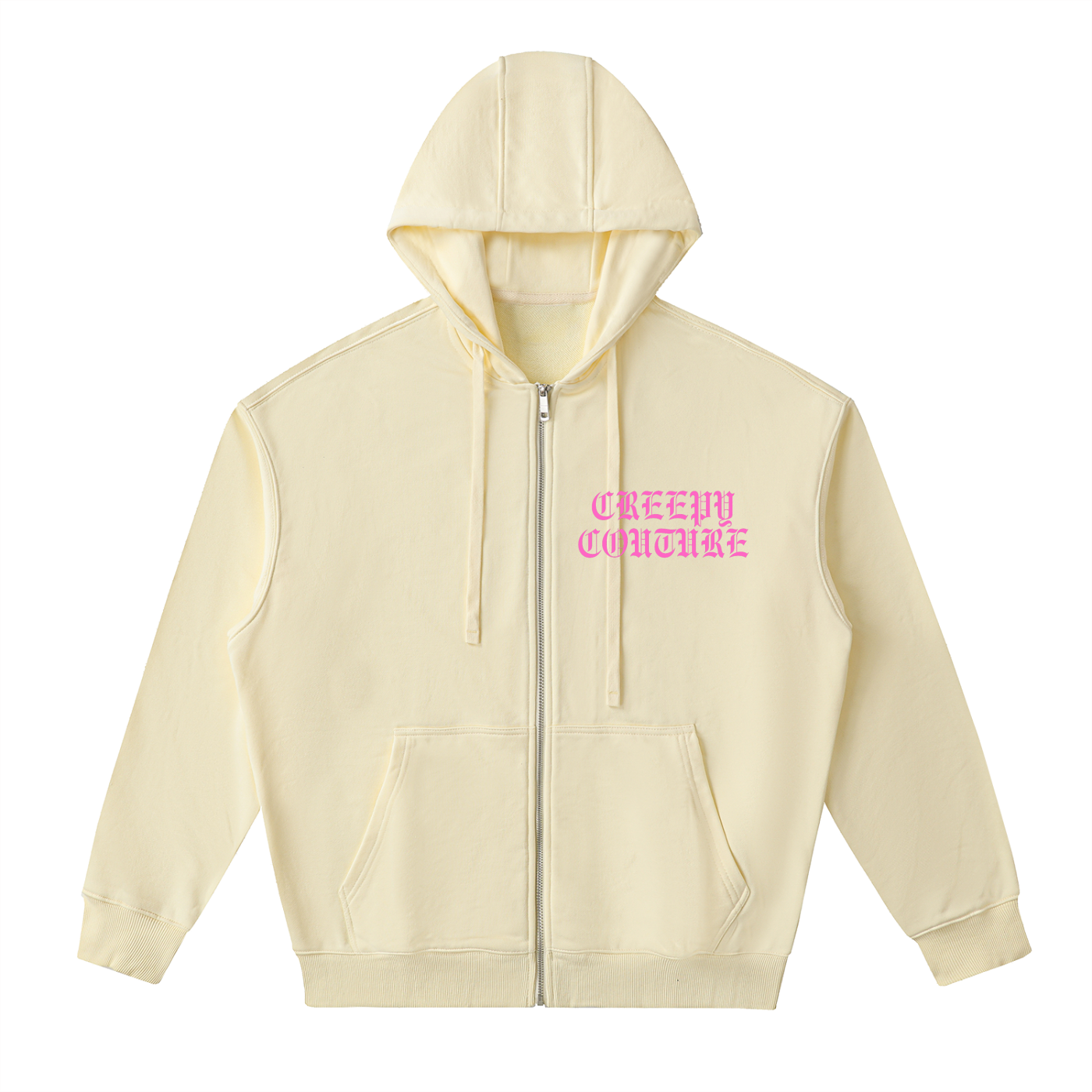 Drop-Shoulder Zip Up Hoodie