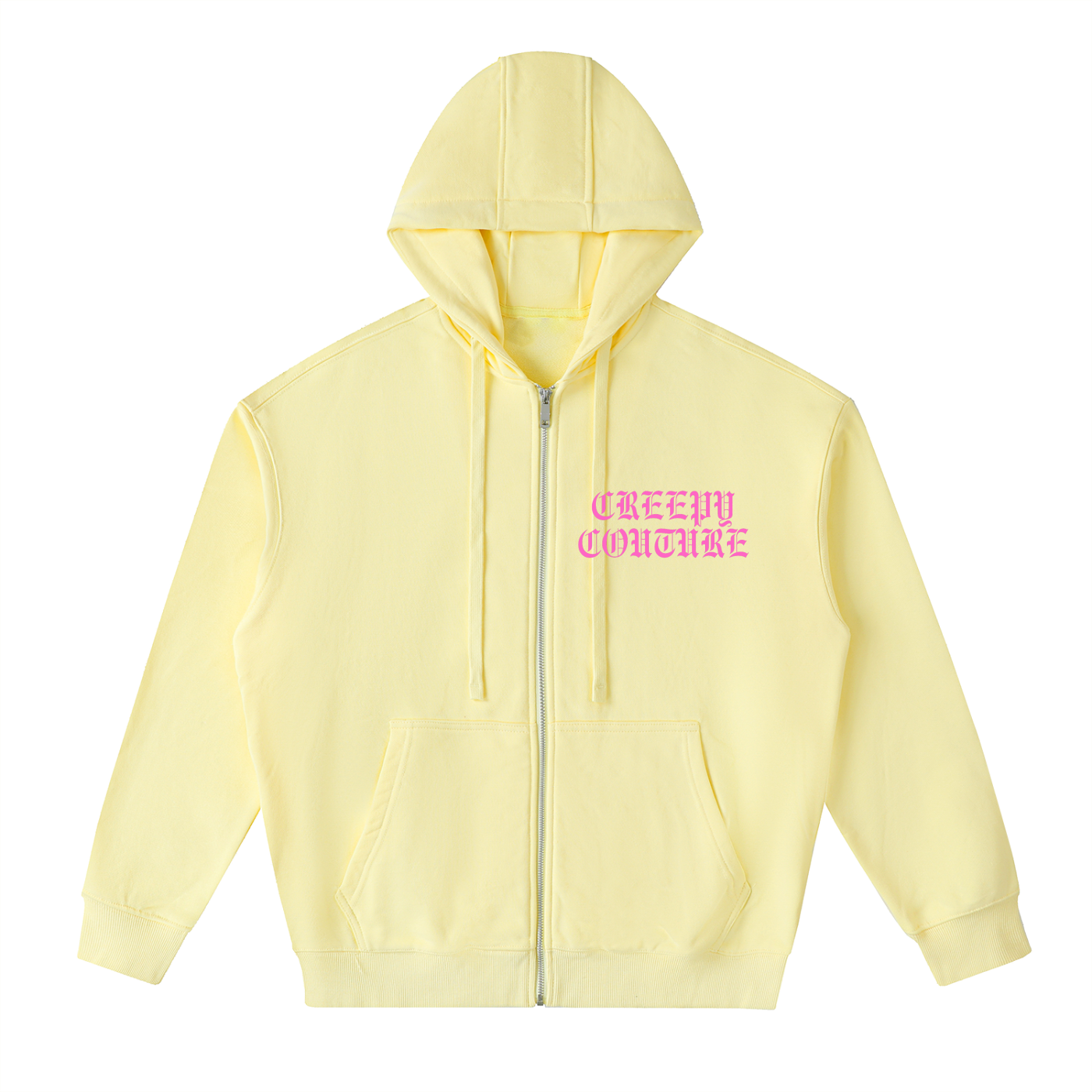 Drop-Shoulder Zip Up Hoodie