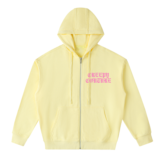 Drop-Shoulder Zip Up Hoodie