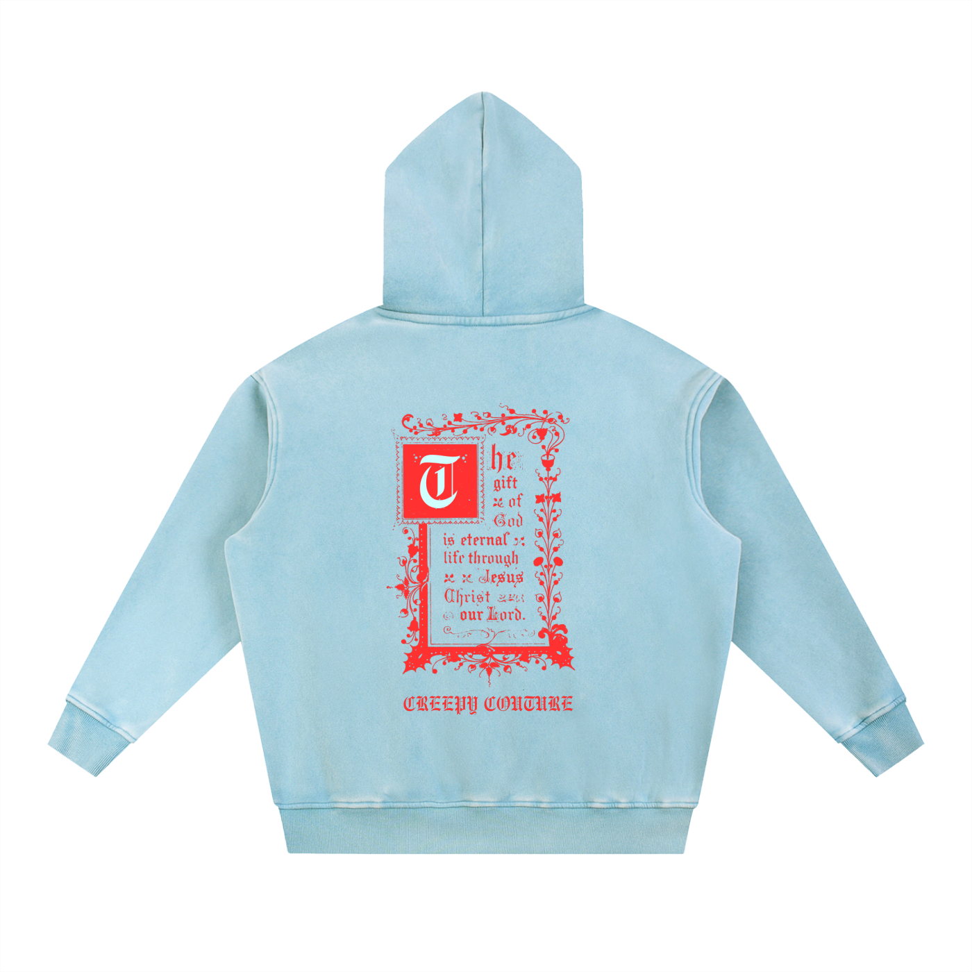 Gods Will Snow Wash Fleece Oversize Hoodie