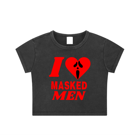 I <3 Masked Men Crop Top