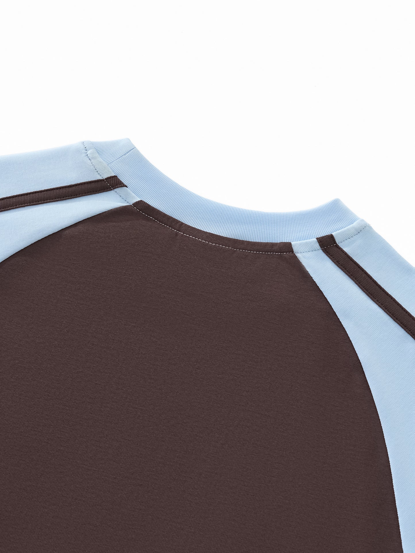 Contrast Stripes Bodycon Raglan  Sleeve T-Shirt