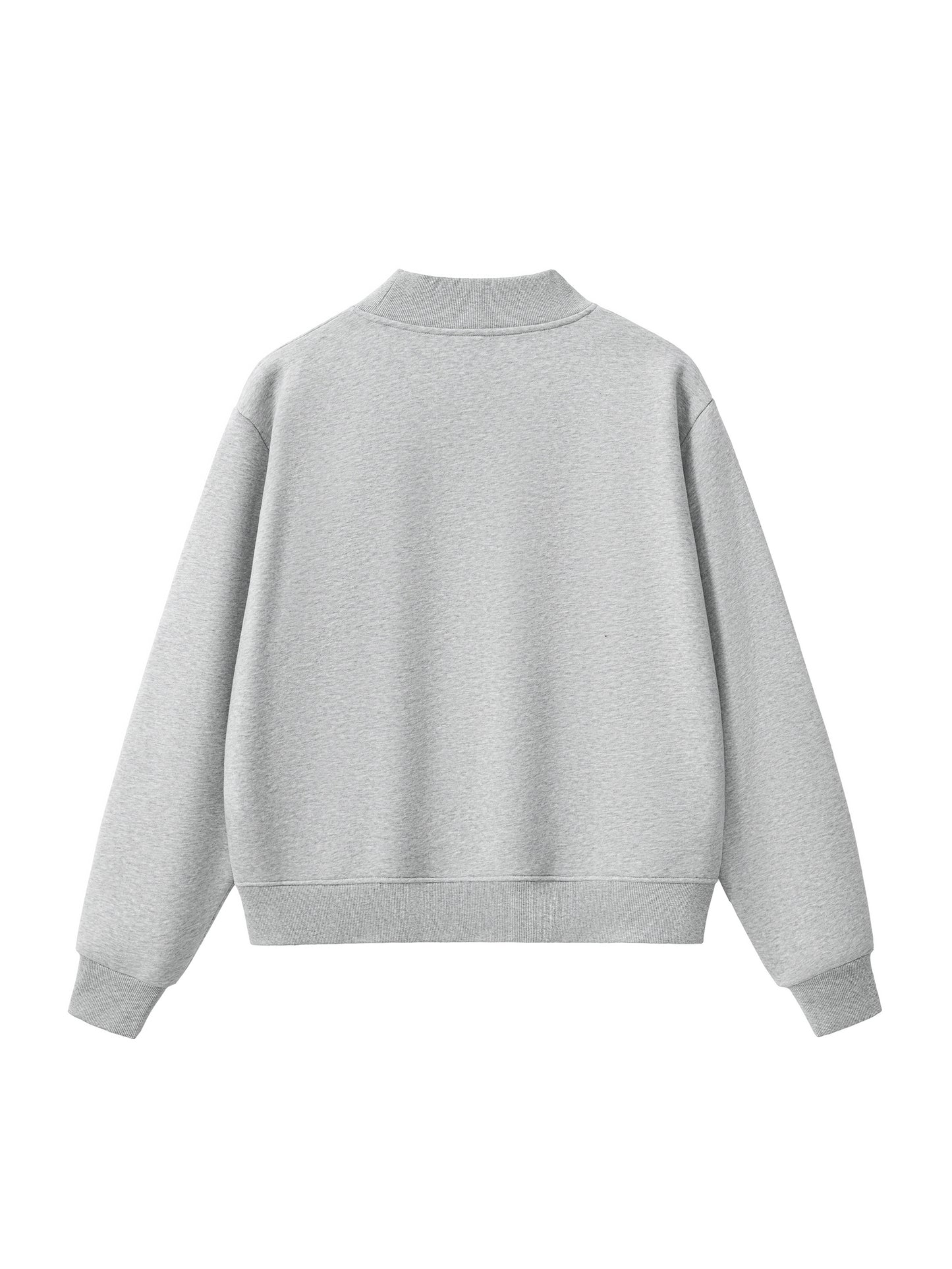 Essential Fleece Mock-Neck Crew Sweatshirt